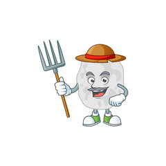 Caricature picture of Farmer planctomycetes with hat and pitchfork