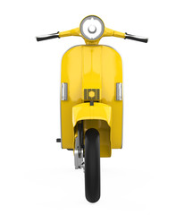 Vintage Scooter Motorcycle Isolated