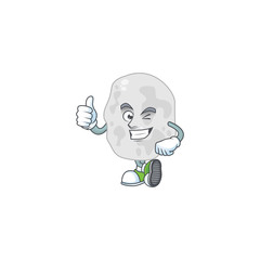 Caricature picture of planctomycetes with Thumbs up finger