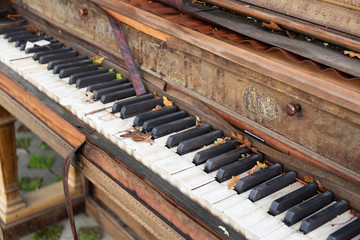 Fototapeta na wymiar A Vintage Wooden Piano