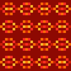 Design of cubes. Ethnic boho ornament. Seamless background. Tribal motif. Vector illustration for web design or print.