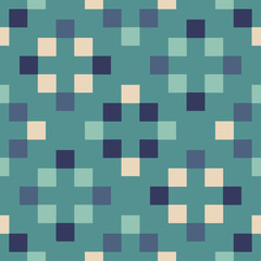 Design of cubes. Ethnic boho ornament. Seamless background. Tribal motif. Vector illustration for web design or print.