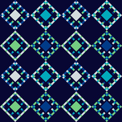 Design of cubes. Ethnic boho ornament. Seamless background. Tribal motif. Vector illustration for web design or print.