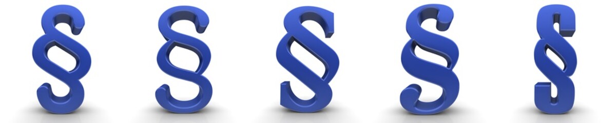 paragraph article blue section clause sign symbol 3d icons