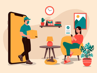 Online Delivery Vector illustration