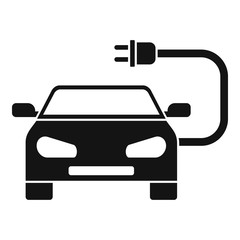 Electric car plug icon. Simple illustration of electric car plug vector icon for web design isolated on white background