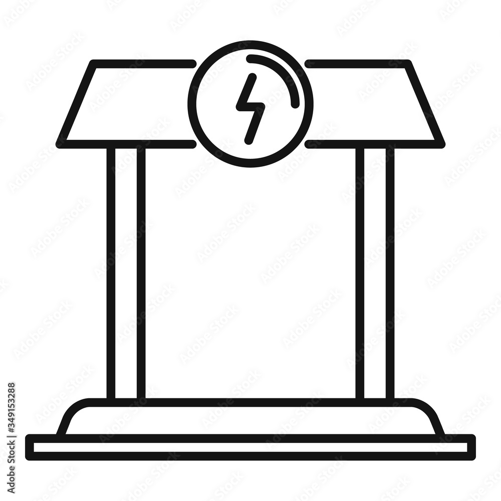 Aufkleber electrical refueling icon. outline electrical refueling vector icon for web design isolated on white