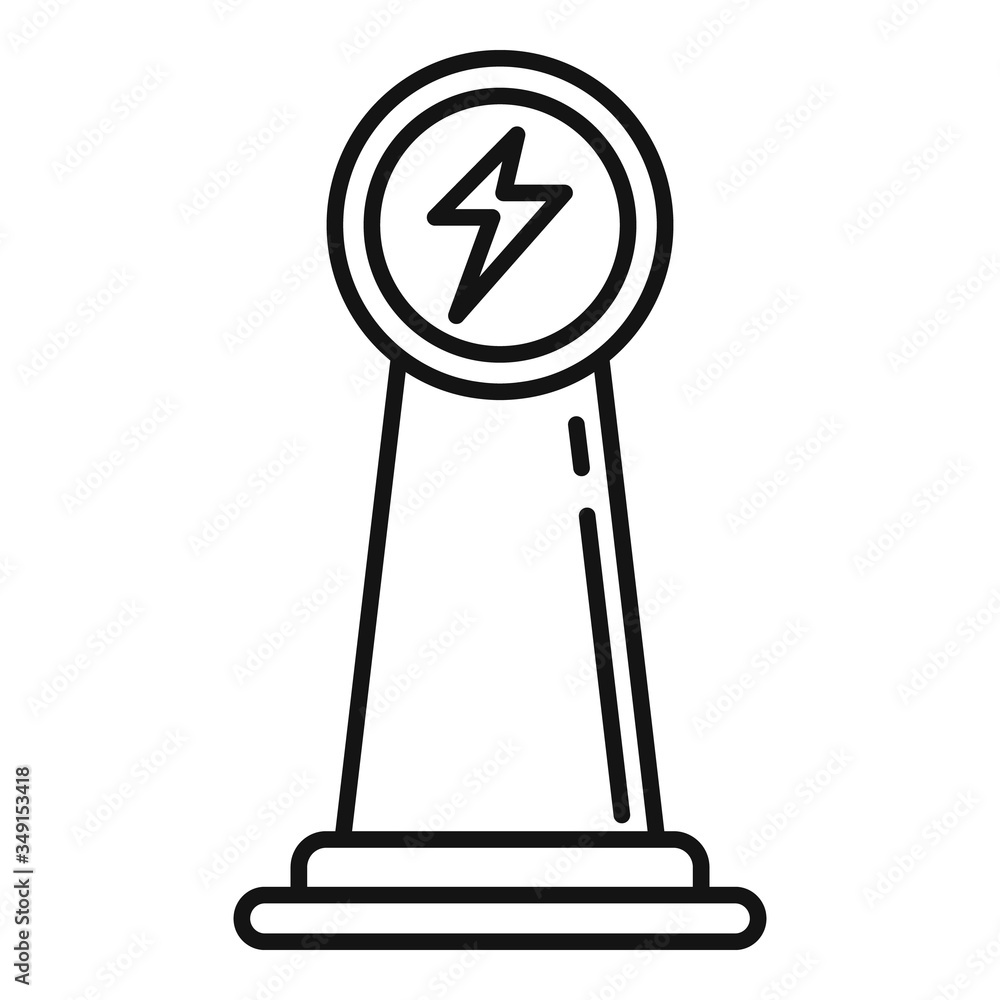 Poster electrical refueling pillar icon. outline electrical refueling pillar vector icon for web design iso