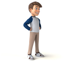 3D cartoon character fun teenager