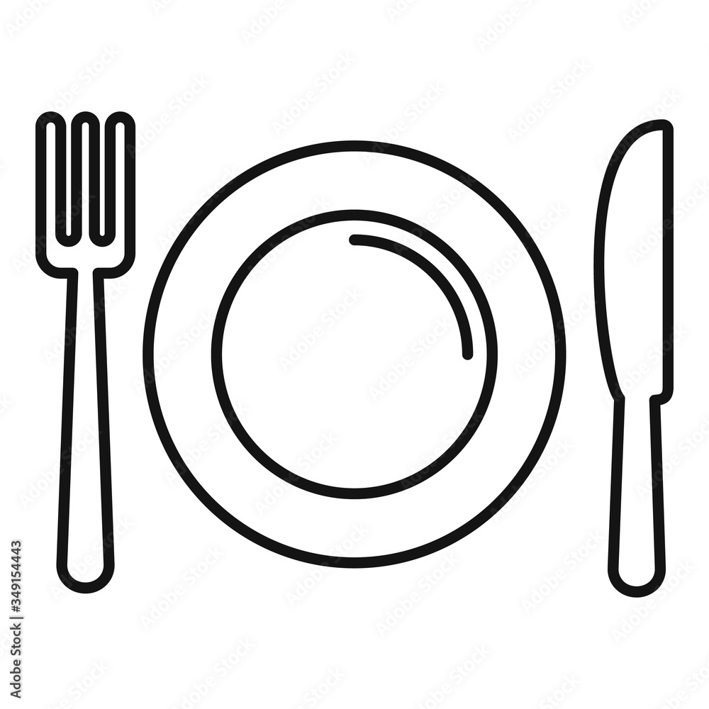 Poster cookware icon. outline cookware vector icon for web design isolated on white background