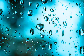 water drops on glass