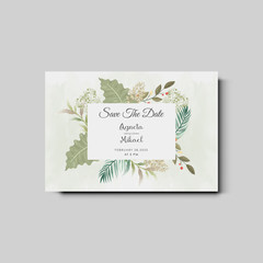 beautiful and elegant floral wedding invitation