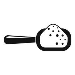 Sugar sack spoon icon. Simple illustration of sugar sack spoon vector icon for web design isolated on white background