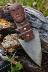 Handmade ritual weapon used in sacrifices