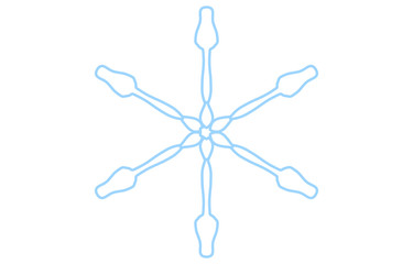 青い雪の結晶のベクターイラスト