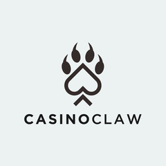 pet casino logo. ace card icon