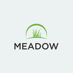 grass logo / meadow vector
