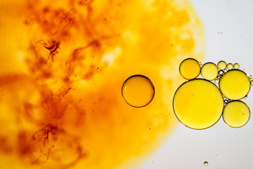 Yelow and brown bubbles