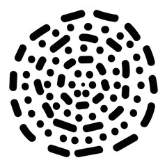 Abstract flower. Hand drawn vector illustration in doodle style, isolated on white background.