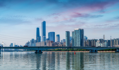 Obraz premium Guangzhou CBD nowoczesny krajobraz architektoniczny