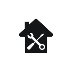 Maintenance house icon design isolated on white background