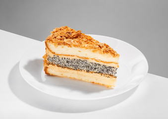 piece of cake on a plate