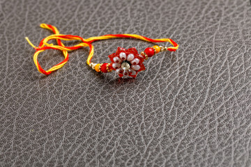 Indian festival Raksha Bandhan , colorful designer Rakhi or Wrist Band