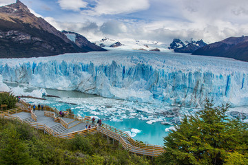 The Perito Moreno Glacier, view point, Los Glaciares National Park in Santa Cruz Province, Argentina, Patagonia