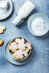 Obraz na płótnie Canvas Homemade cookie with powdered sugar