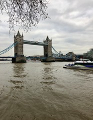 A beautiful dusk-time view of Tower Bridge and the River Thames in London. UK