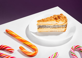 cake on a plate with sweets