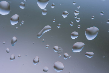 water drops on window glass