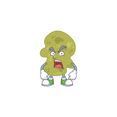 Verrucomicrobia cartoon drawing style with angry face