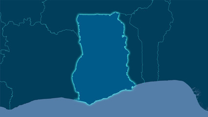 Ghana, solid - light glow