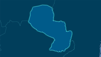 Paraguay, solid - light glow