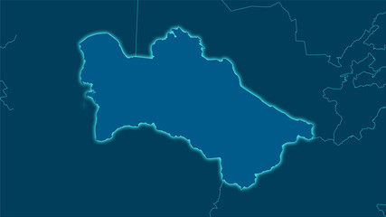 Obraz premium Turkmenistan, solid - light glow