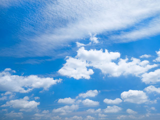 初夏の青空と雲