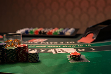 Casino Black Jack table