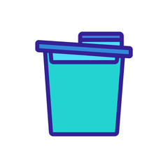 food cereal storage container icon vector. food cereal storage container sign. color symbol illustration