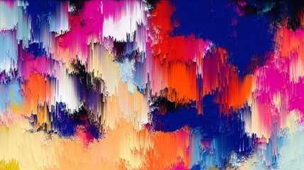 Fototapeta premium Abstract Colorful Geometrical Artwork,Abstract Graphical Art Background Texture,Modern Conceptual Art,Synthwave Aesthetic Poster Print,3D Rendering