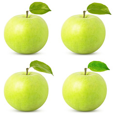Green apple isolated on white background