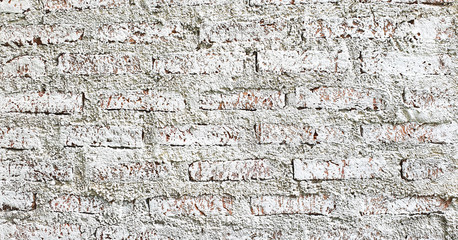 Brick wall with White cement texture can be used for the background