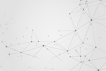 Abstract connecting dots, Polygonal background, technology design, vector illustrator