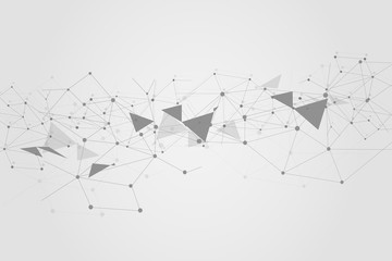 Abstract connecting dots, Polygonal background, technology design, vector illustrator