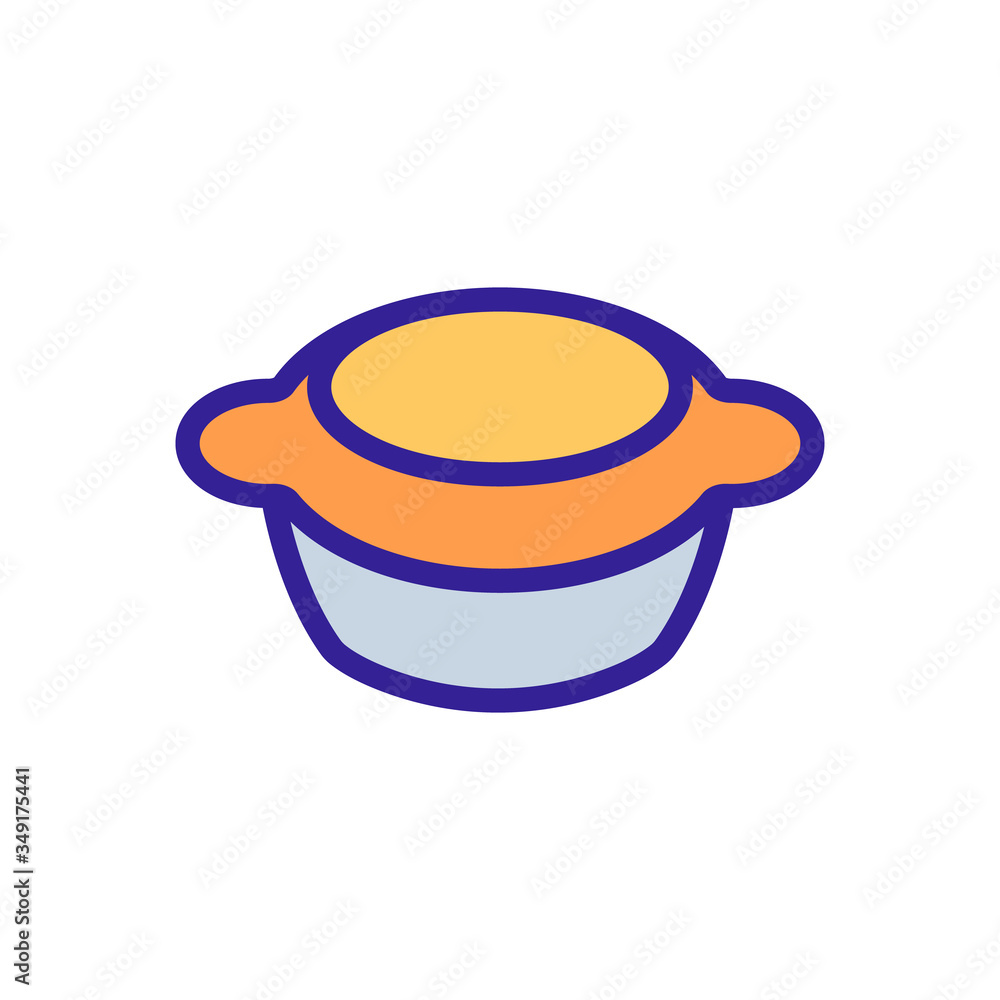 Poster steaming container icon vector. steaming container sign. color symbol illustration