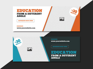 Education Web Banner Template Design