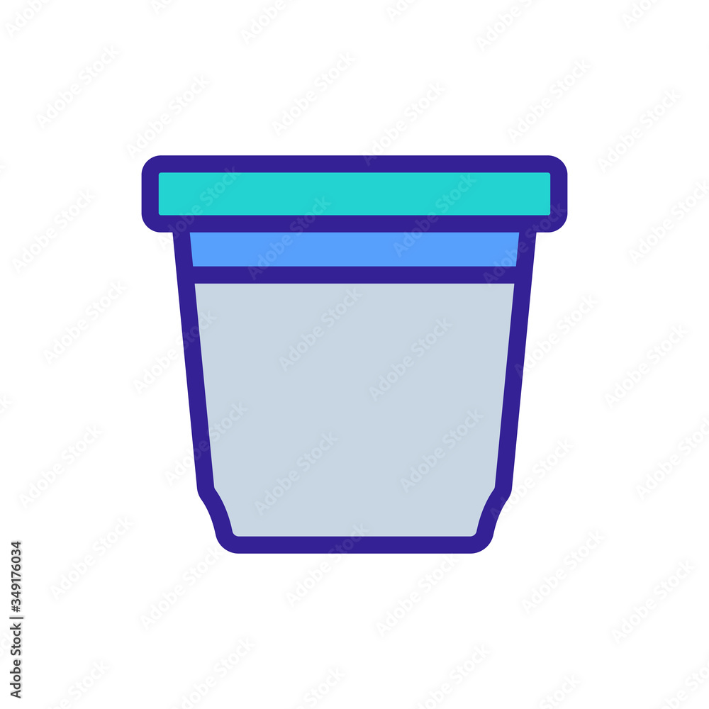 Poster food container rectangular upright icon vector. food container rectangular upright sign. color symbo