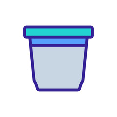 food container rectangular upright icon vector. food container rectangular upright sign. color symbol illustration