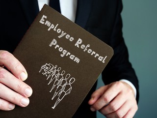 Career concept about Employee Referral Program with phrase on the sheet.