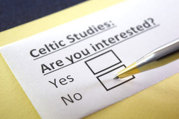 One person is answering question about celtic studies.